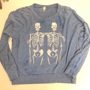 DISTRESSED Skeleton Shirt